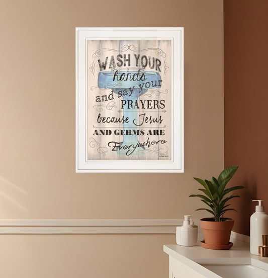 Bathroom Humor 1 White Framed Print Bathroom Wall Art - Homeroots