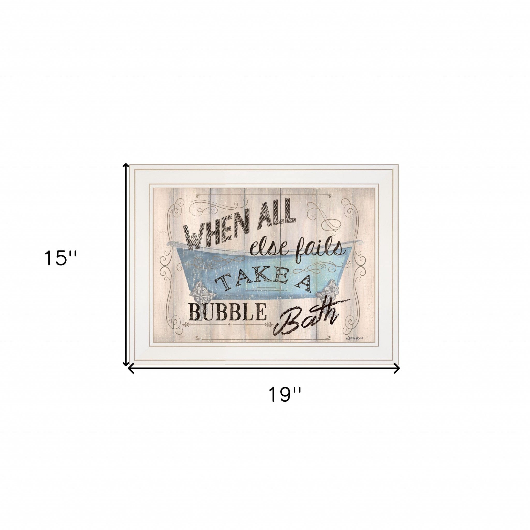 Bathroom Humor 3 White Framed Print Bathroom Wall Art - Homeroots