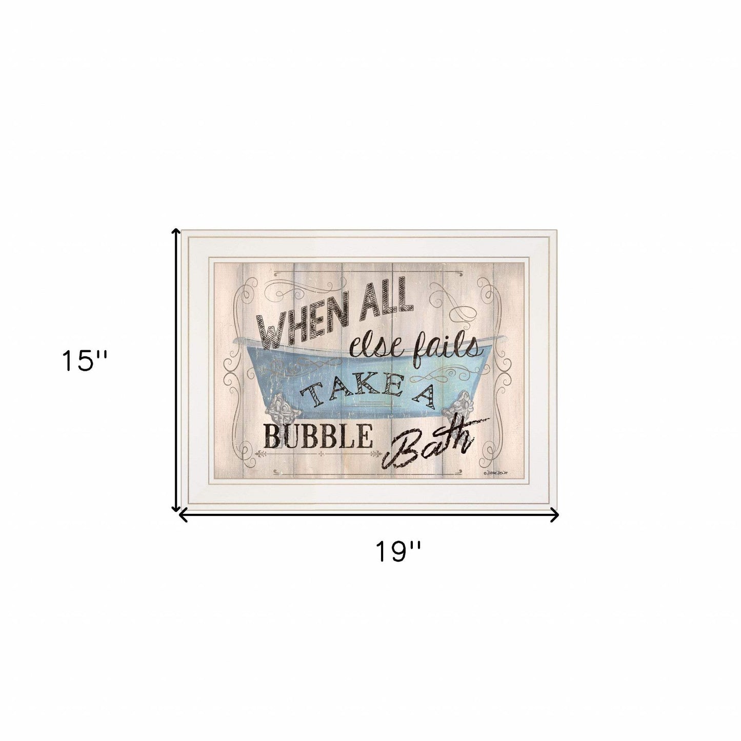 Bathroom Humor 3 White Framed Print Bathroom Wall Art - Homeroots - Flyclothing LLC