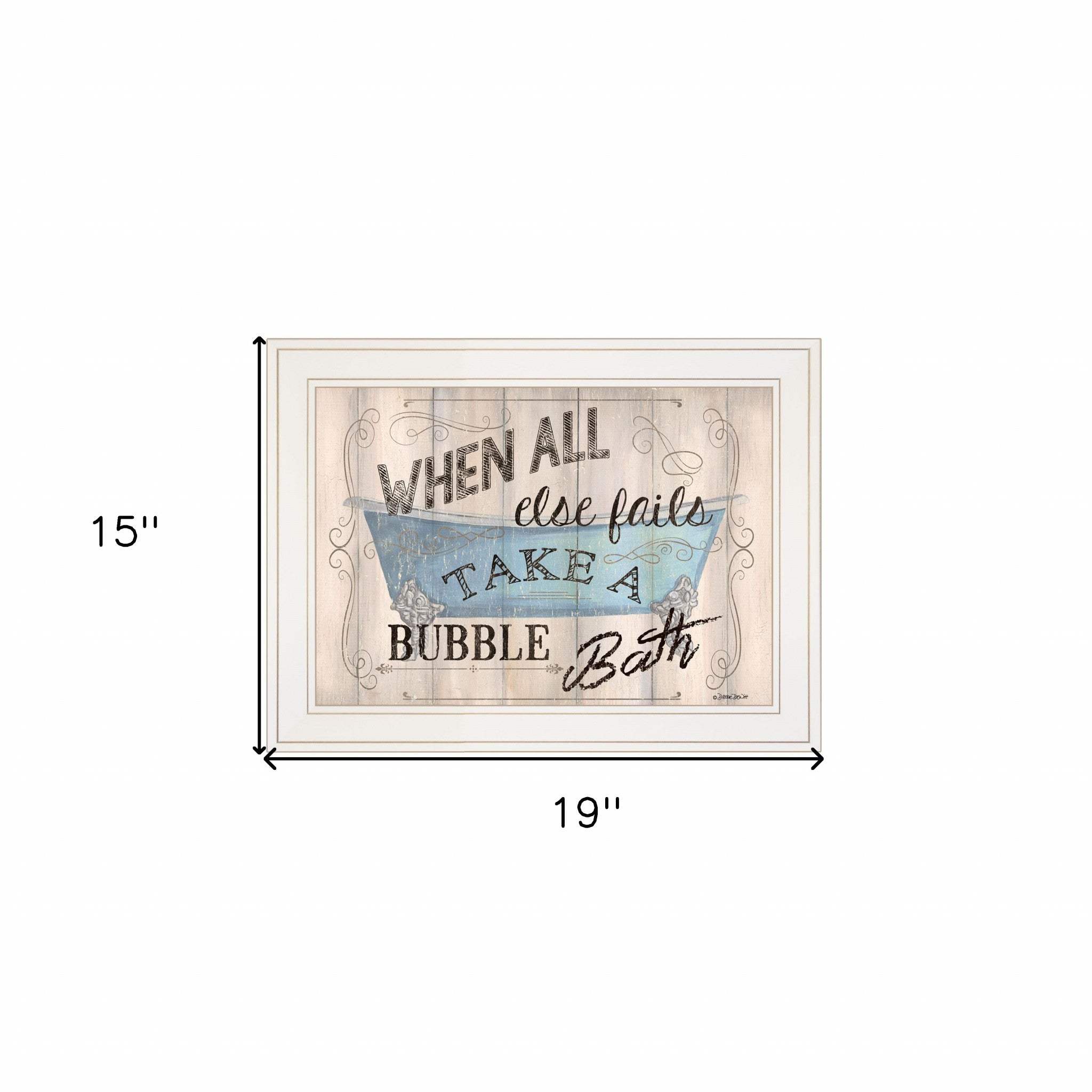 Bathroom Humor 3 White Framed Print Bathroom Wall Art - Homeroots - Flyclothing LLC