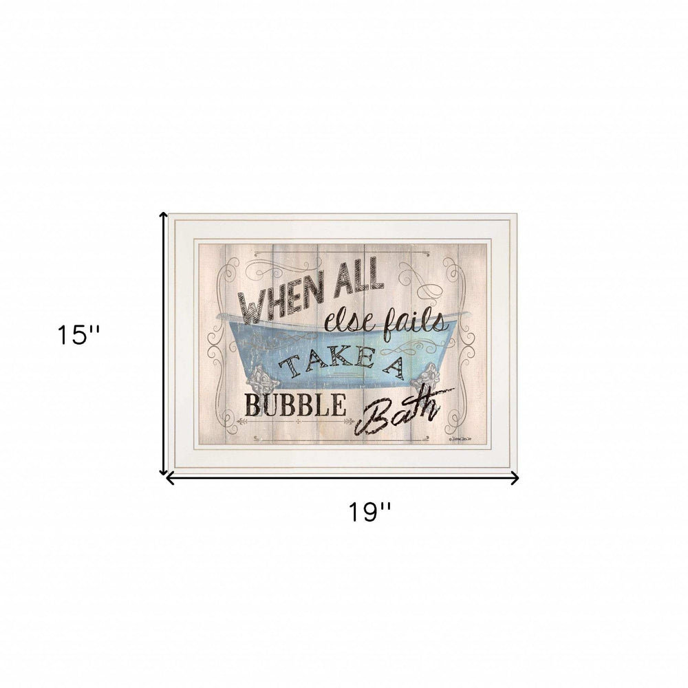 Bathroom Humor 3 White Framed Print Bathroom Wall Art - Homeroots - Flyclothing LLC