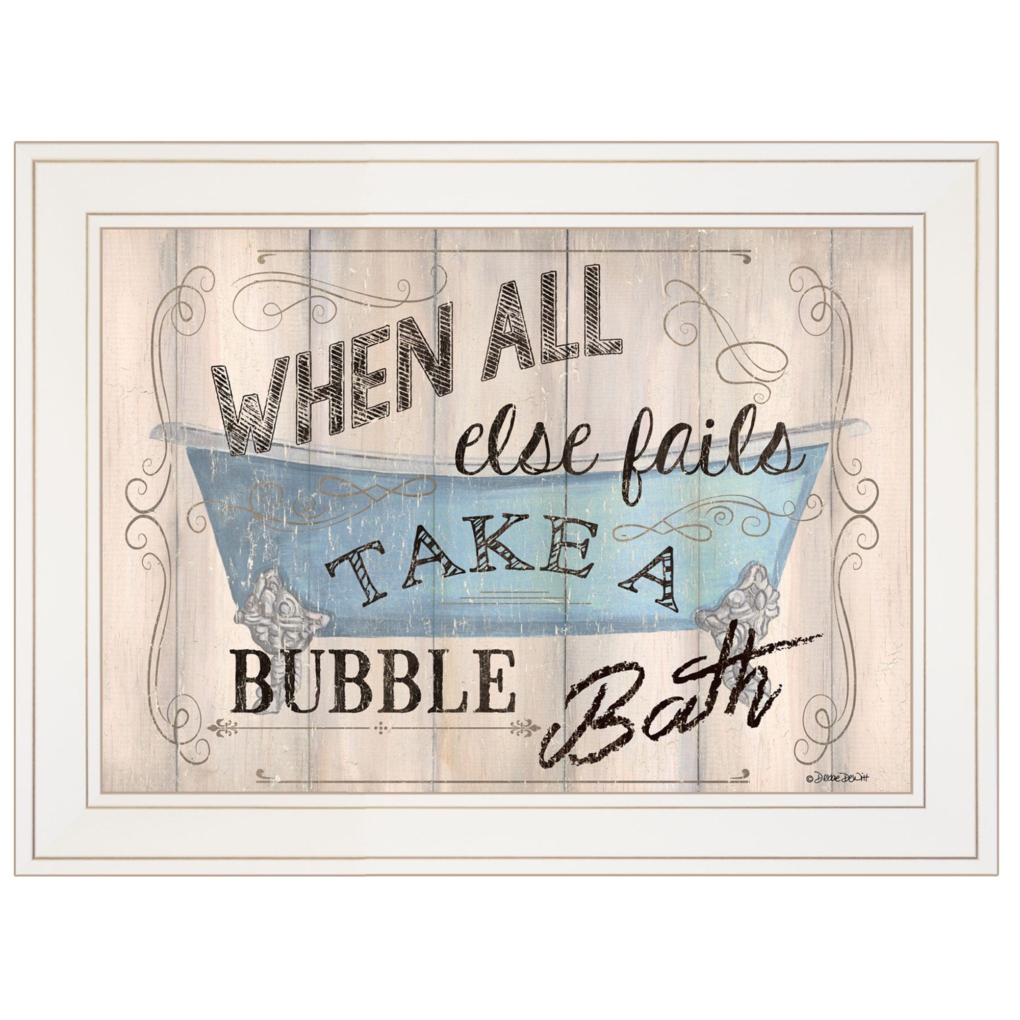 Bathroom Humor 3 White Framed Print Bathroom Wall Art - Homeroots
