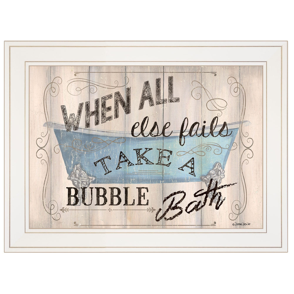 Bathroom Humor 3 White Framed Print Bathroom Wall Art - Homeroots