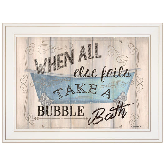 Bathroom Humor 3 White Framed Print Bathroom Wall Art - Homeroots