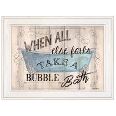 Bathroom Humor 3 White Framed Print Bathroom Wall Art - Homeroots