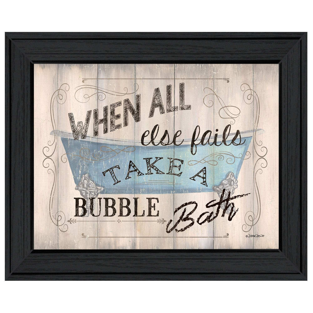 Bathroom Humor 4 Black Framed Print Bathroom Wall Art - Homeroots - Flyclothing LLC