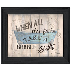 Bathroom Humor 4 Black Framed Print Bathroom Wall Art - Homeroots