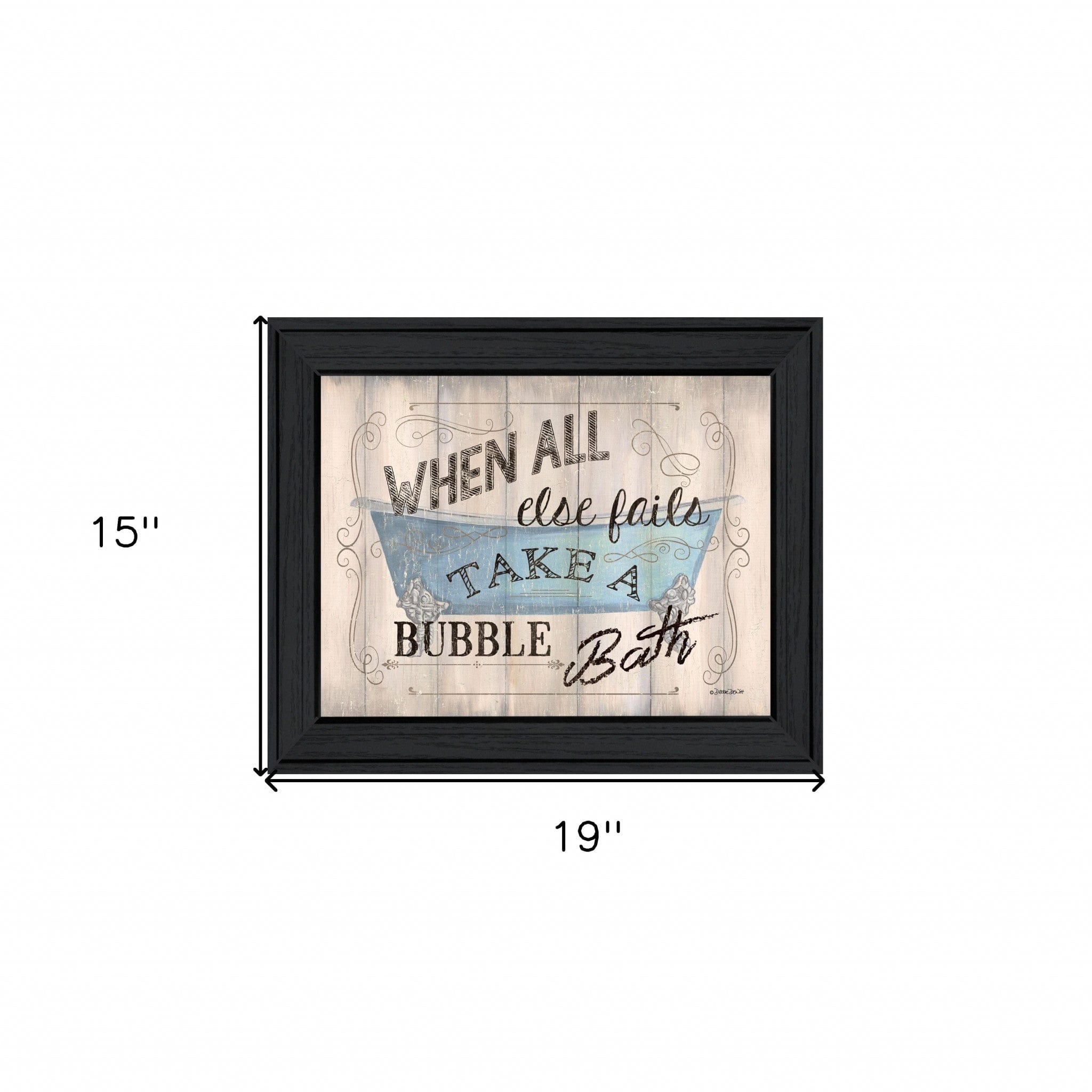 Bathroom Humor 4 Black Framed Print Bathroom Wall Art - Homeroots