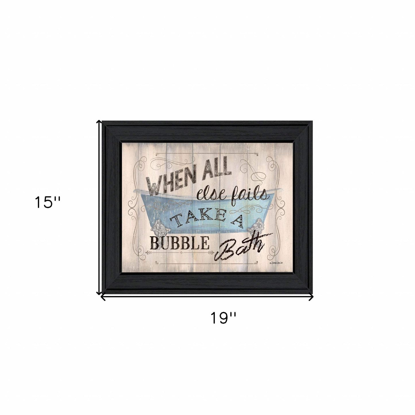 Bathroom Humor 4 Black Framed Print Bathroom Wall Art - Homeroots - Flyclothing LLC