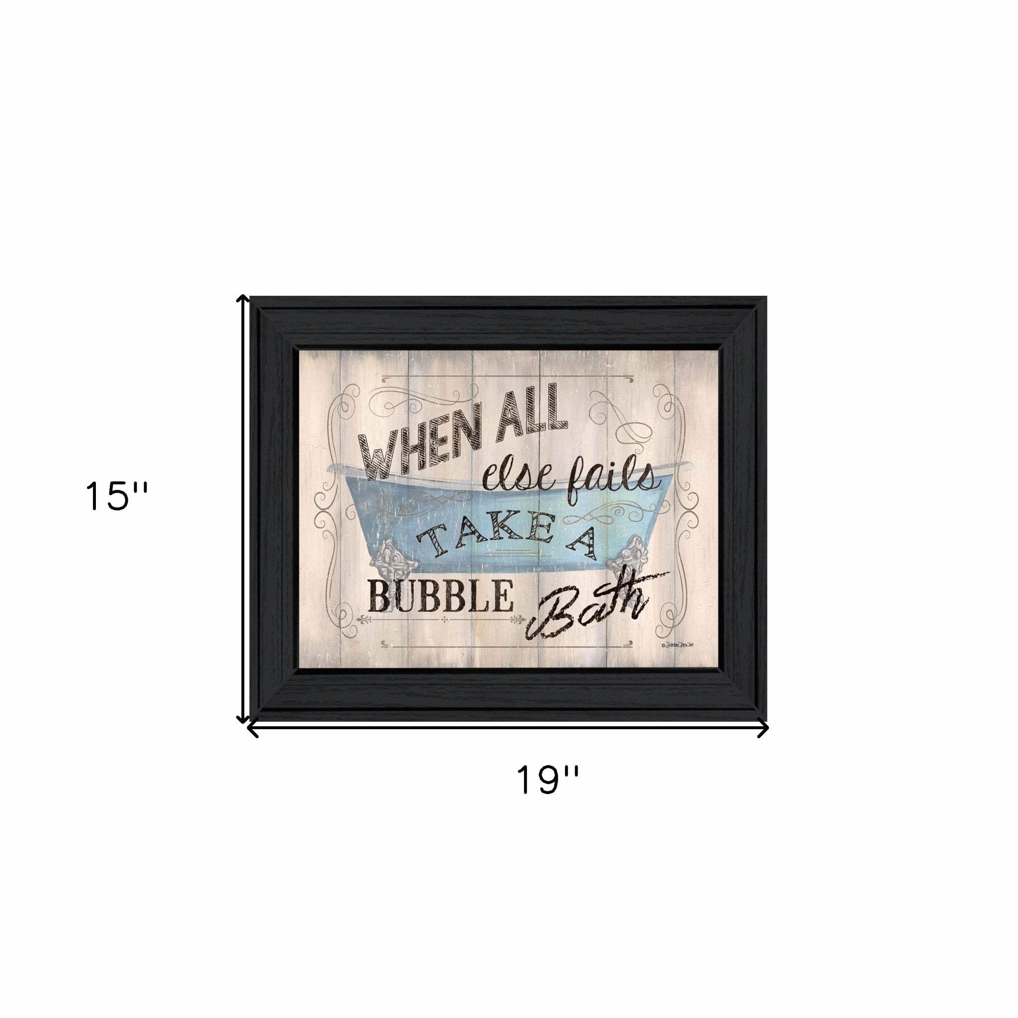 Bathroom Humor 4 Black Framed Print Bathroom Wall Art - Homeroots - Flyclothing LLC