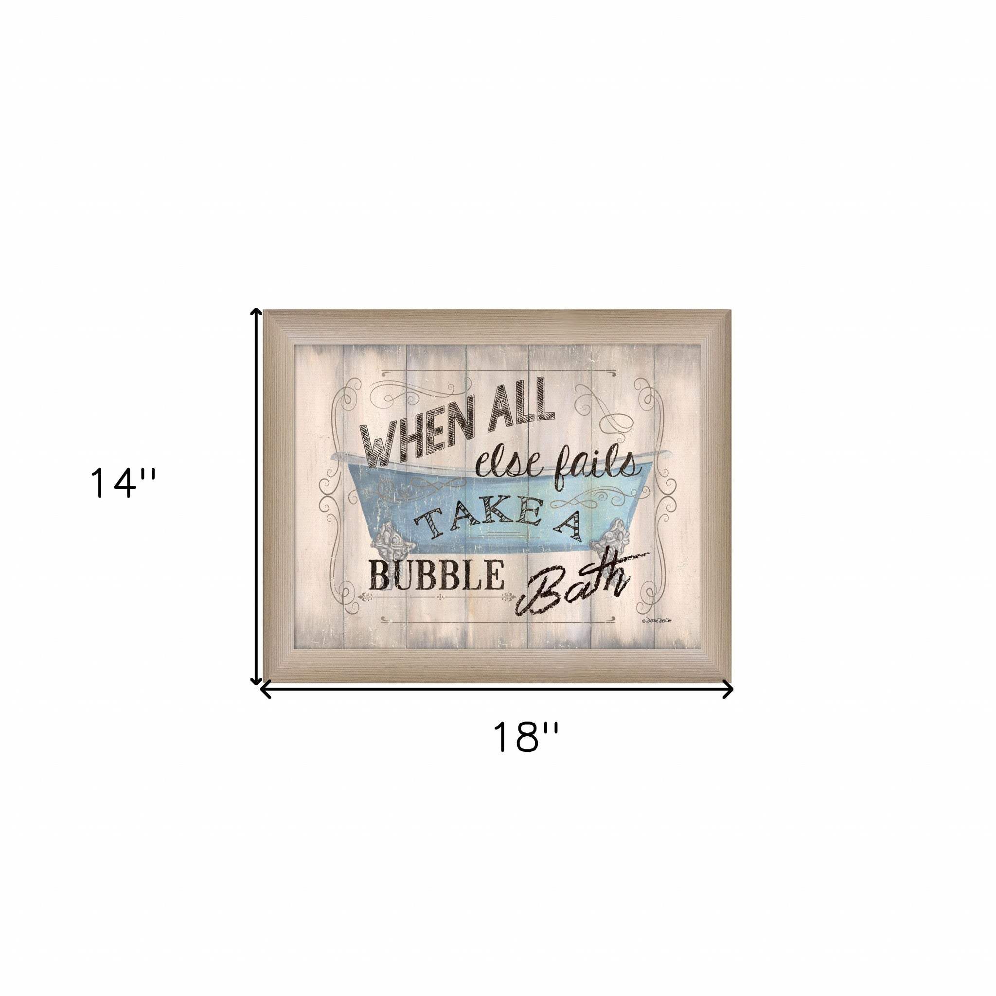 Take a Bubble Bath 1 Brown Framed Print Bathroom Wall Art - Homeroots - Flyclothing LLC
