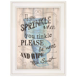 Bathroom Humor 5 White Framed Print Bathroom Wall Art - Homeroots - Flyclothing LLC