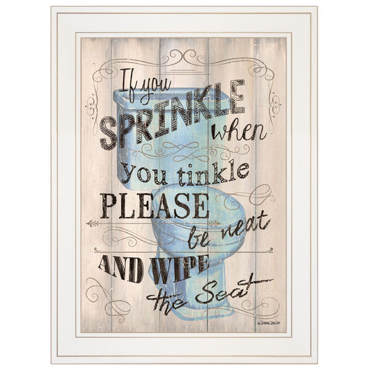 Bathroom Humor 5 White Framed Print Bathroom Wall Art - Homeroots