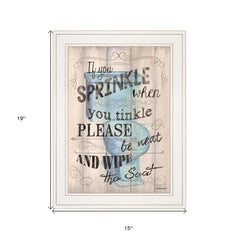 Bathroom Humor 5 White Framed Print Bathroom Wall Art - Homeroots