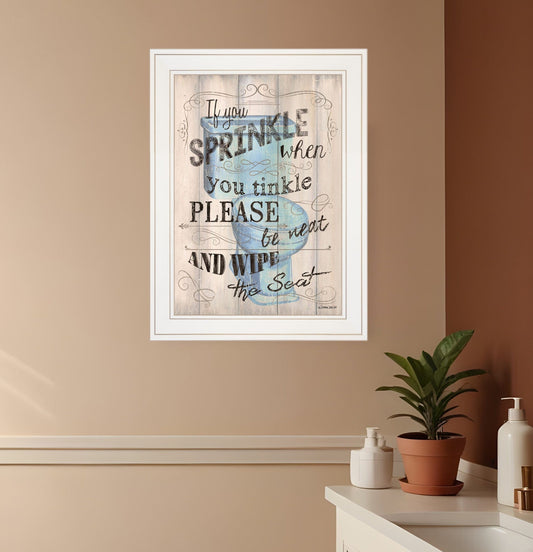 Bathroom Humor 5 White Framed Print Bathroom Wall Art - Homeroots