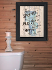 Bathroom Humor 6 Black Framed Print Bathroom Wall Art - Homeroots