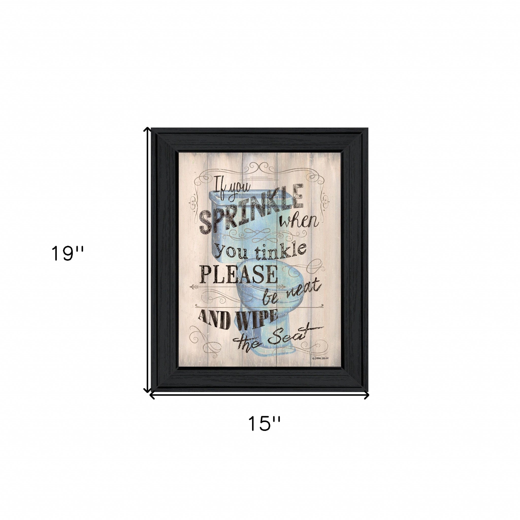 Bathroom Humor 6 Black Framed Print Bathroom Wall Art - Homeroots