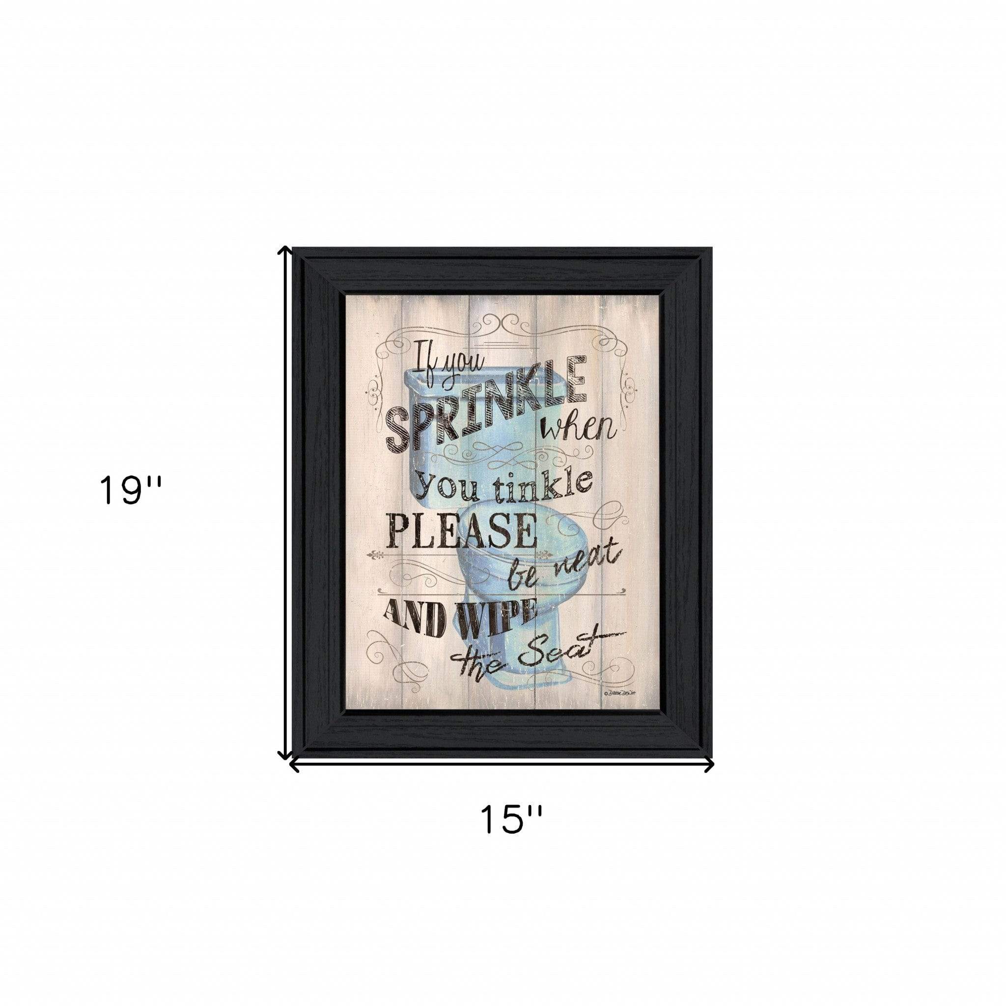 Bathroom Humor 6 Black Framed Print Bathroom Wall Art - Homeroots - Flyclothing LLC