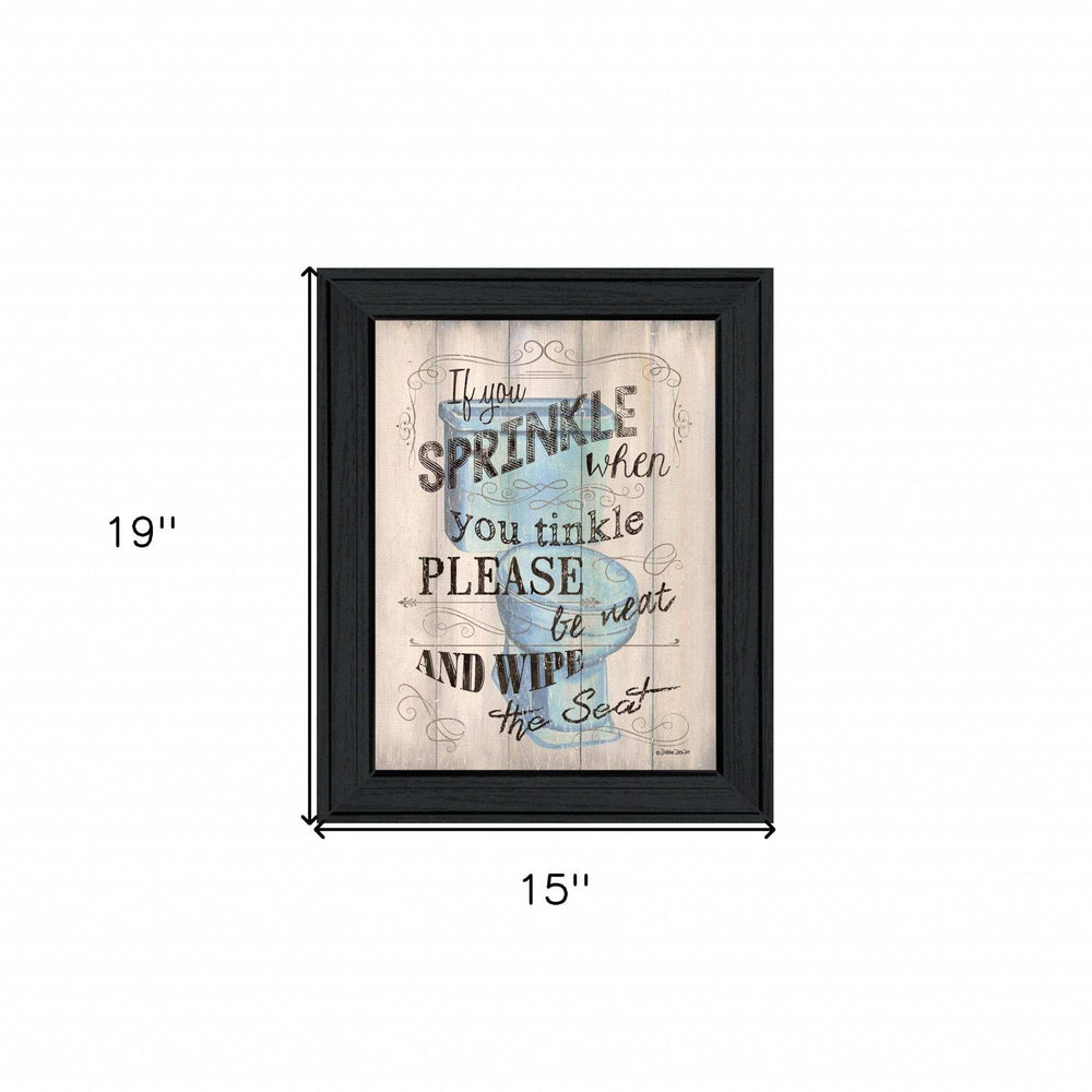 Bathroom Humor 6 Black Framed Print Bathroom Wall Art - Homeroots - Flyclothing LLC
