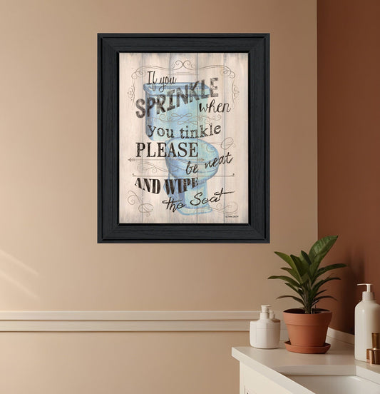 Bathroom Humor 6 Black Framed Print Bathroom Wall Art - Homeroots