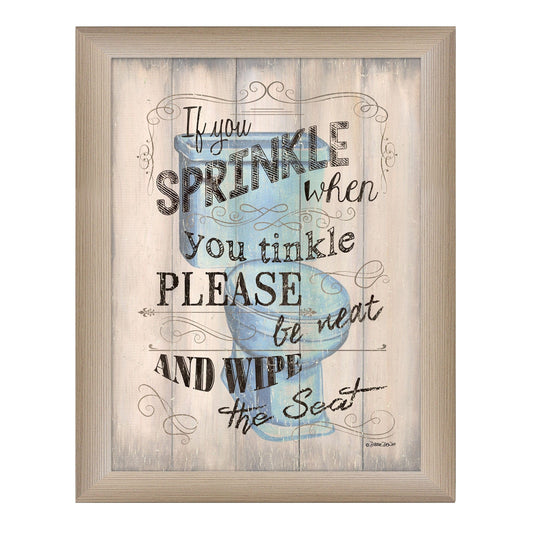 If You Sprinkle Brown Framed Print Wall Art - Homeroots