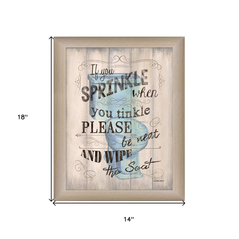 If You Sprinkle Brown Framed Print Wall Art - Homeroots - Flyclothing LLC