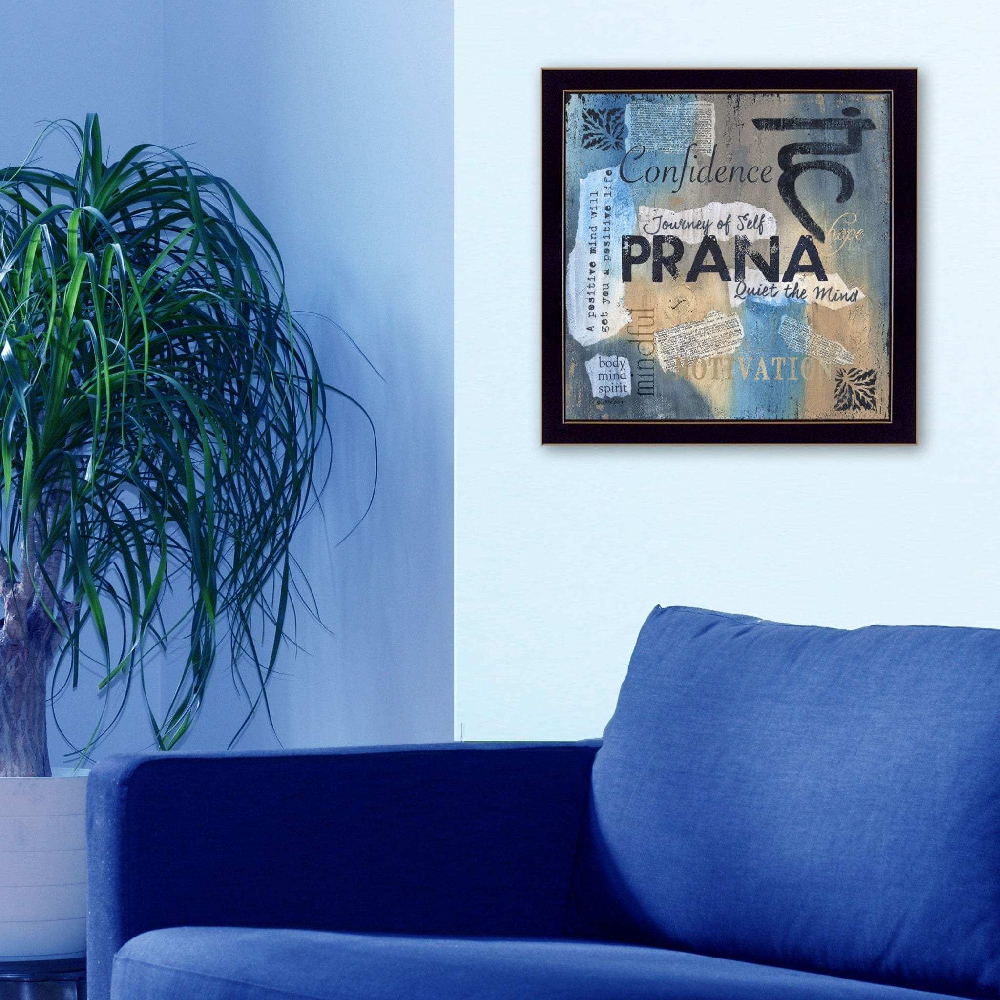 Yoga Series Prana Black Framed Print Wall Art - Homeroots - Flyclothing LLC