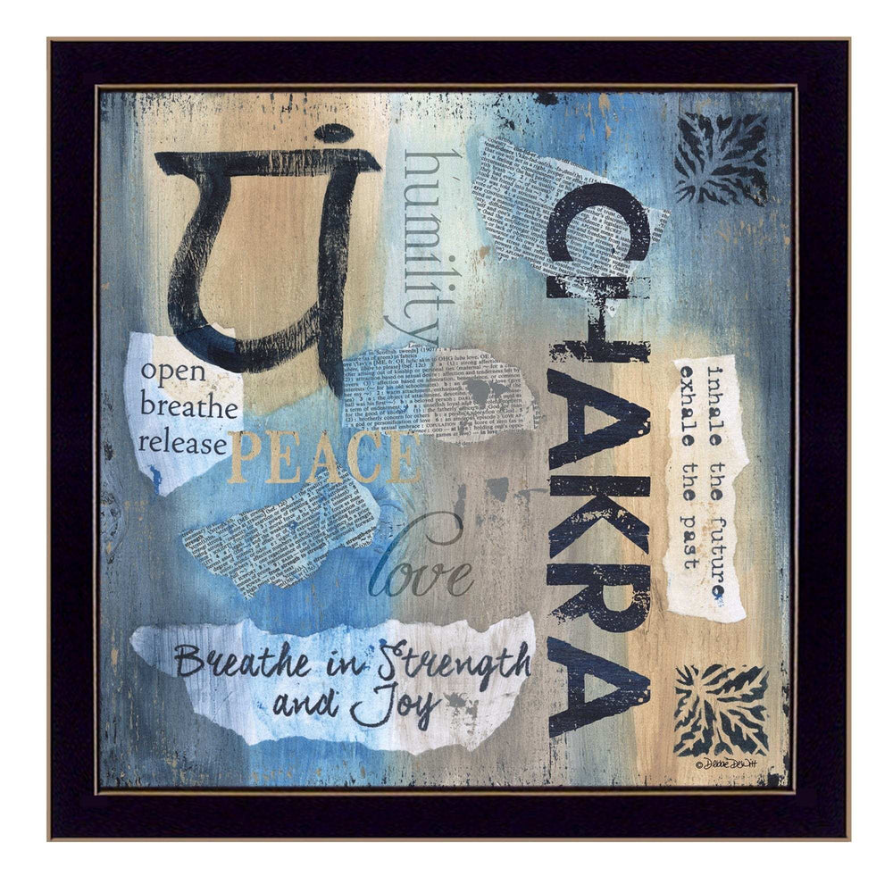 Yoga Series Chakra Black Framed Print Wall Art - Homeroots - Flyclothing LLC