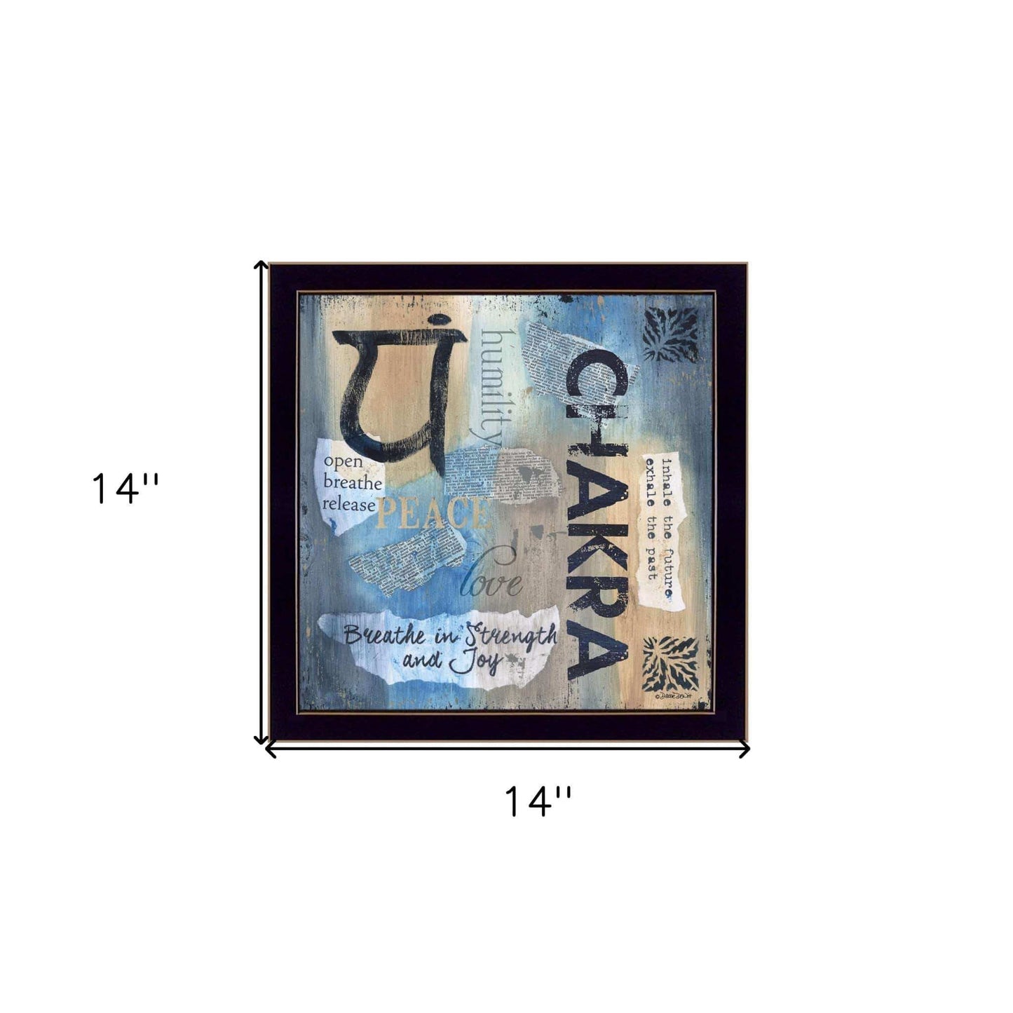 Yoga Series Chakra Black Framed Print Wall Art - Homeroots - Flyclothing LLC