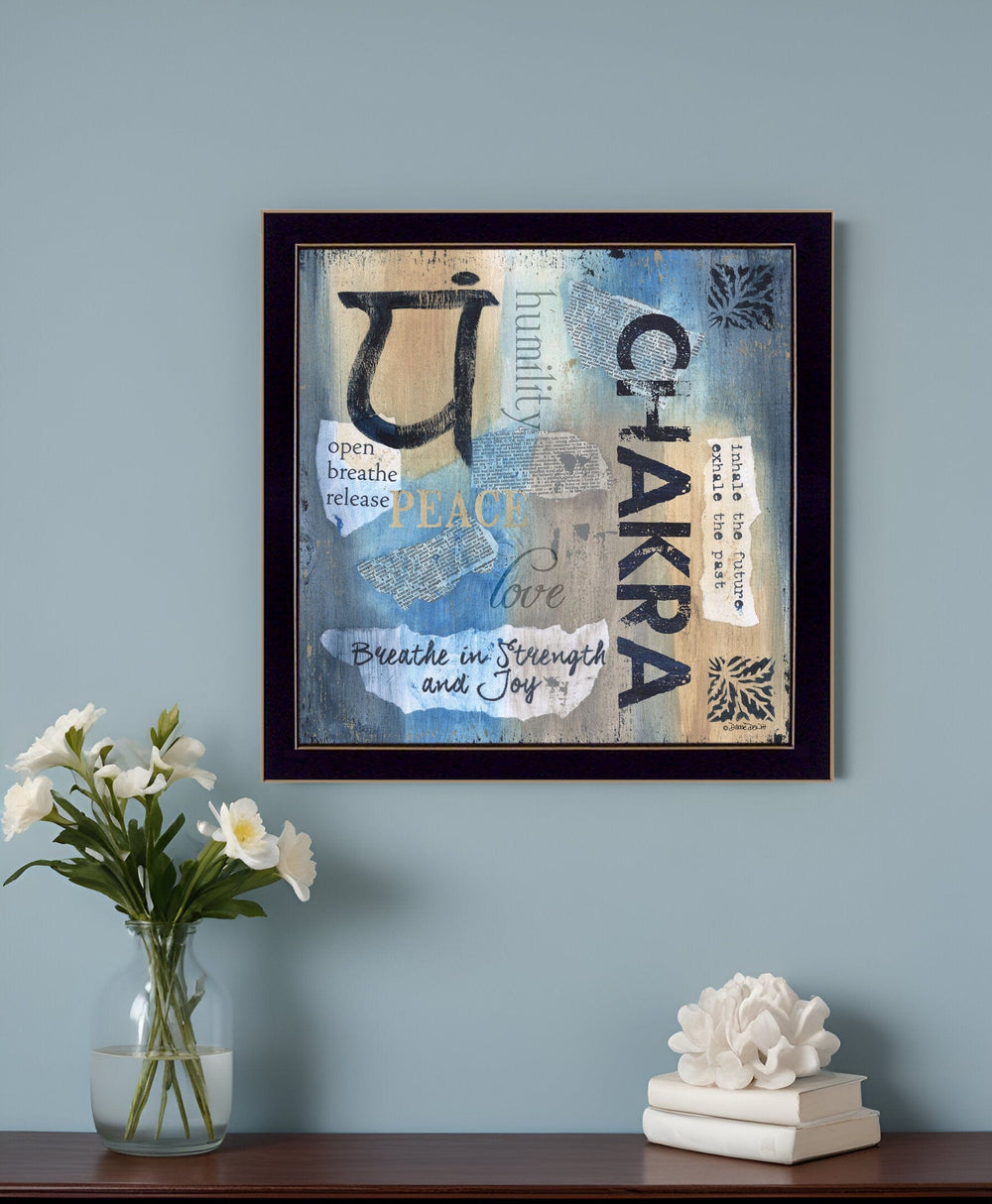 Yoga Series Chakra Black Framed Print Wall Art - Homeroots
