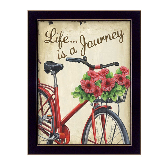 Life is a Journey 1 Black Framed Print Wall Art - Homeroots - Flyclothing LLC
