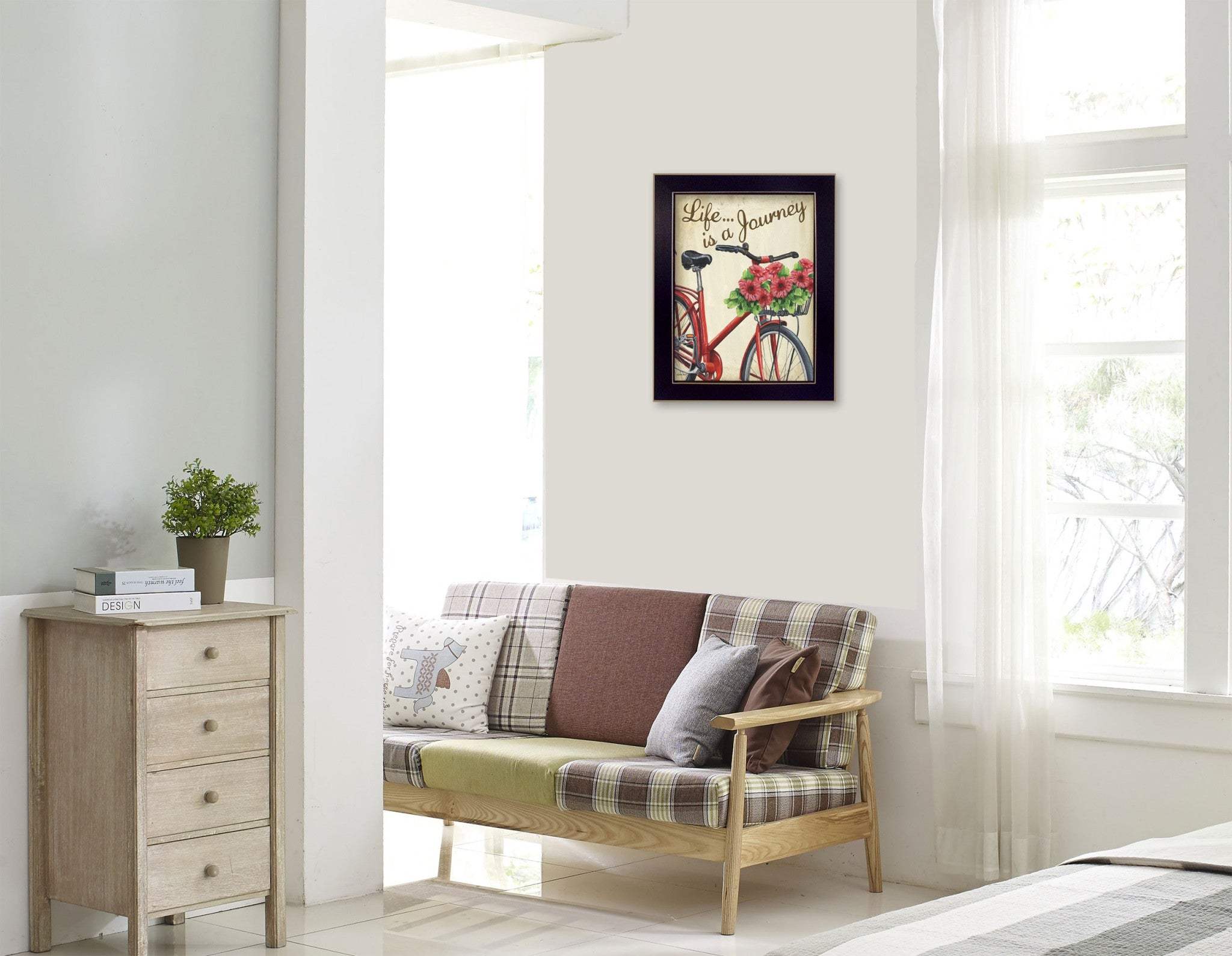 Life is a Journey 1 Black Framed Print Wall Art - Homeroots - Flyclothing LLC