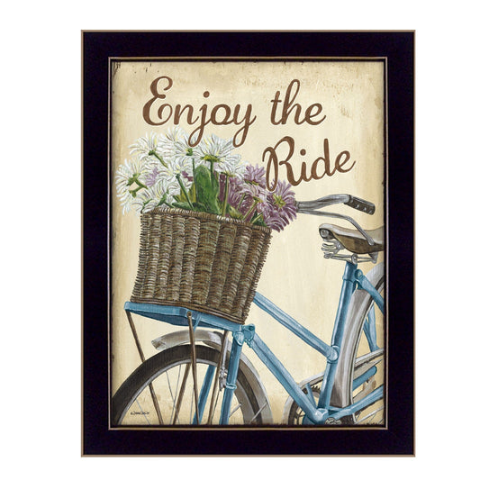 Enjoy the Ride Black Framed Print Wall Art - Homeroots