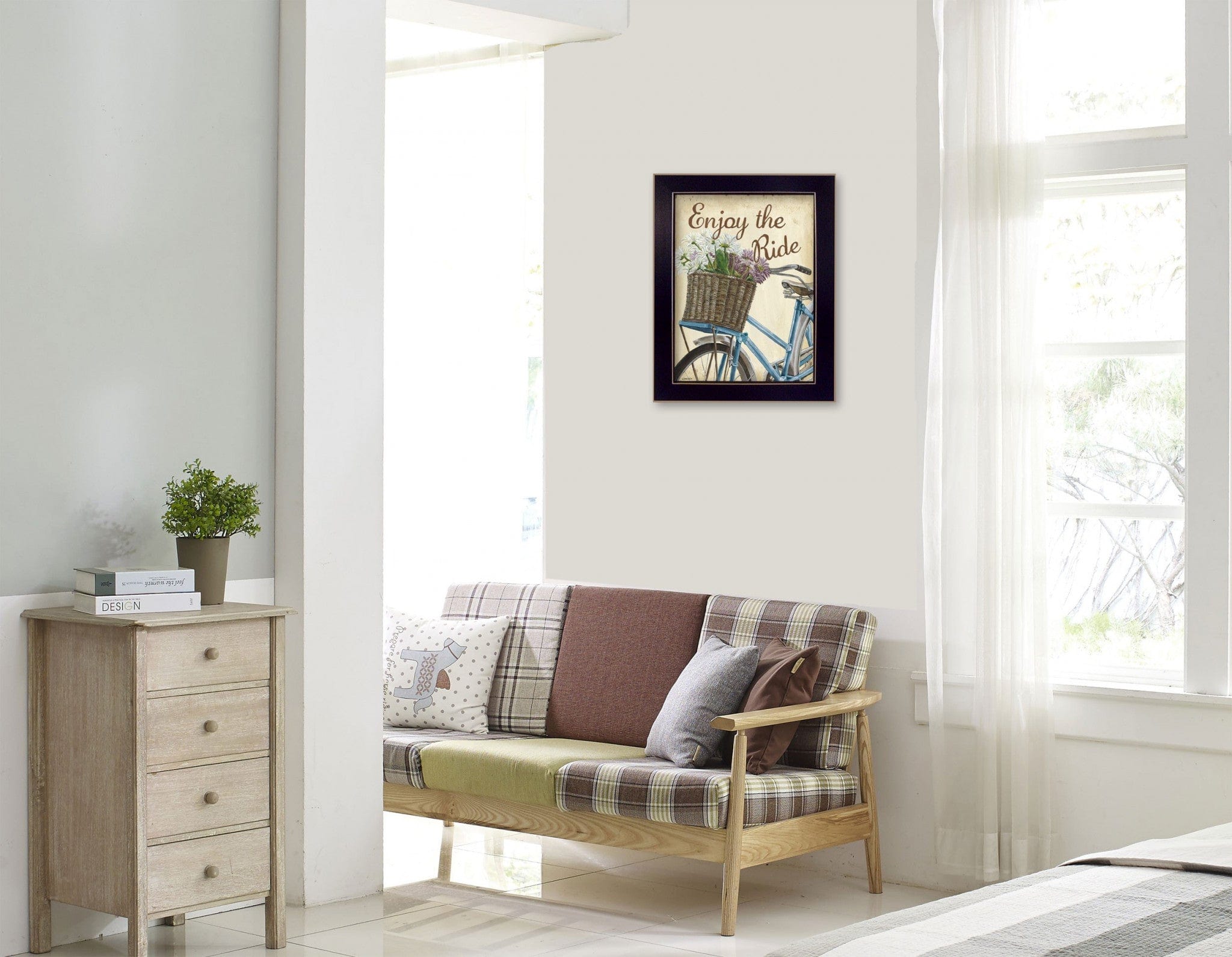 Enjoy the Ride Black Framed Print Wall Art - Homeroots