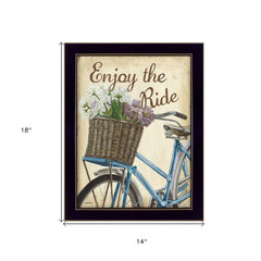 Enjoy the Ride Black Framed Print Wall Art - Homeroots