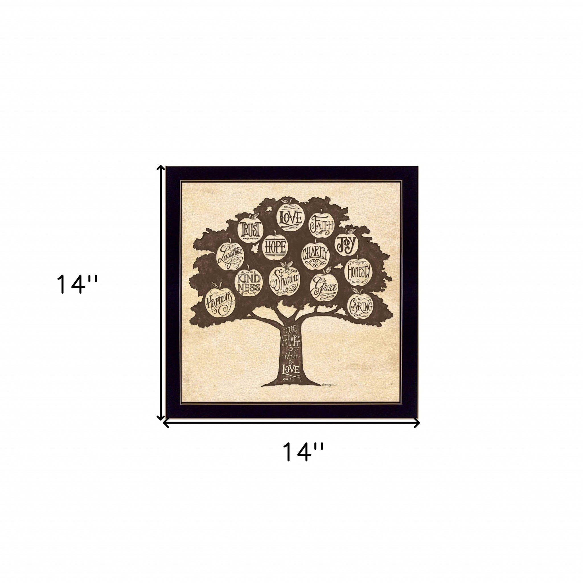 Family Attributes I Black Framed Print Wall Art - Homeroots
