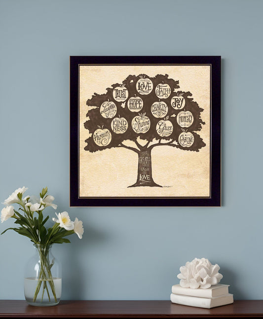 Family Attributes I Black Framed Print Wall Art - Homeroots