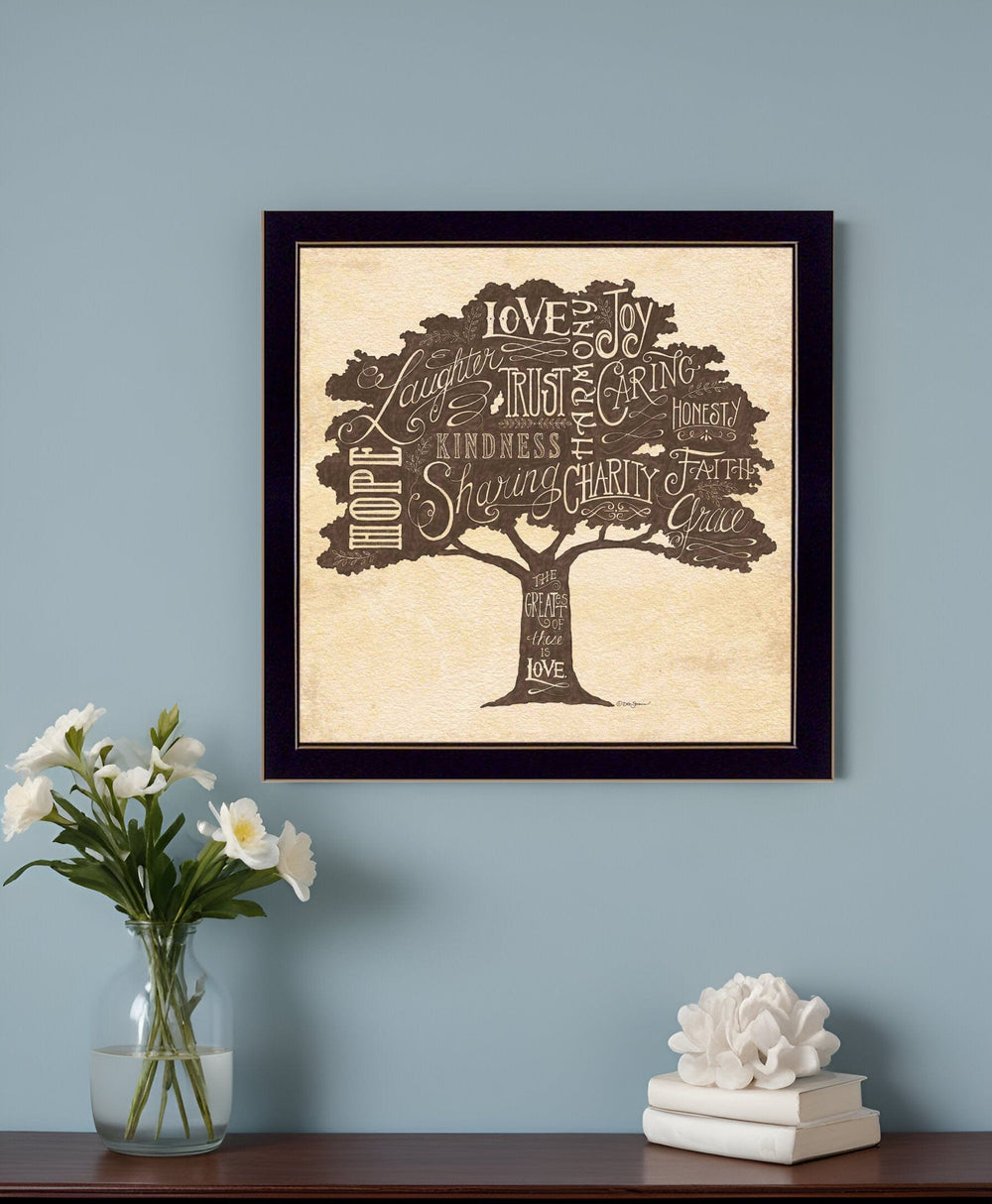 Family Attributes II Black Framed Print Wall Art - Homeroots