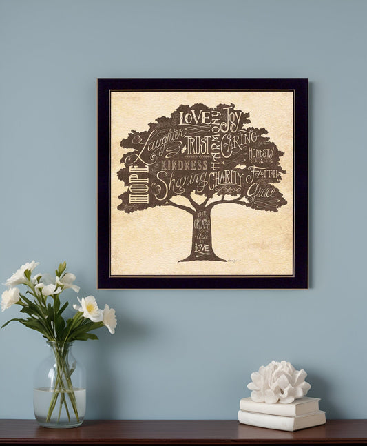 Family Attributes II Black Framed Print Wall Art - Homeroots