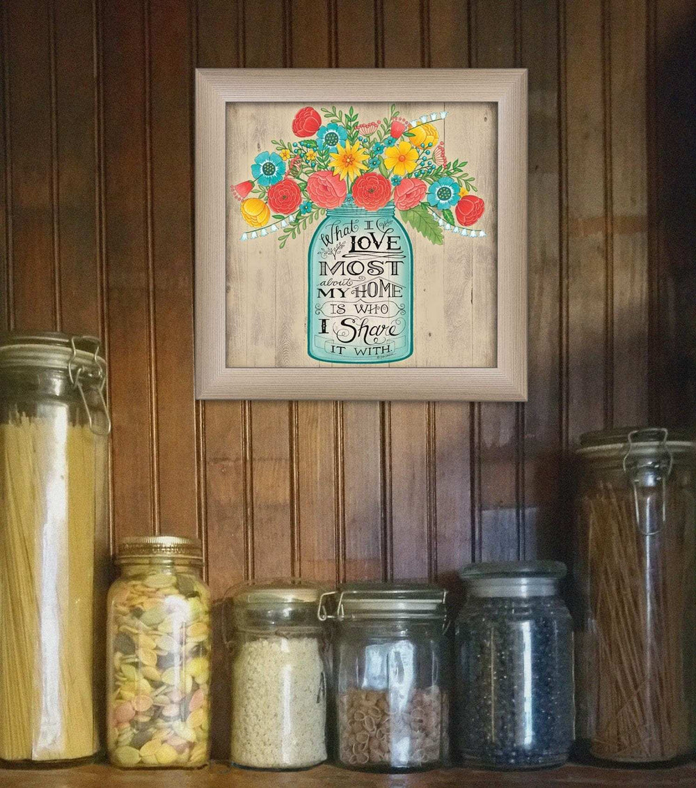 What I Love Most 1 Brown Framed Print Wall Art - Homeroots - Flyclothing LLC