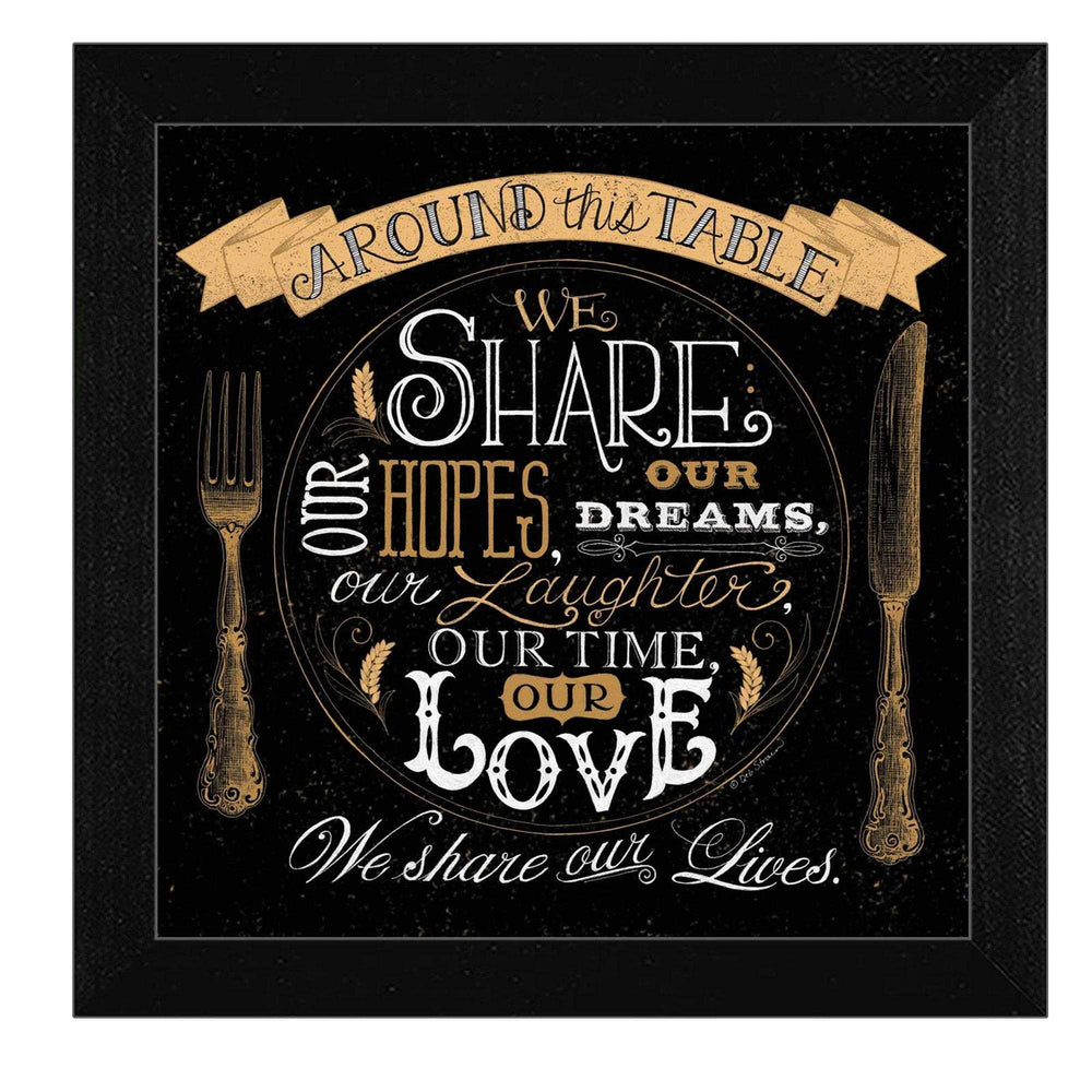 Around this Table Black Framed Print Wall Art - Homeroots - Flyclothing LLC