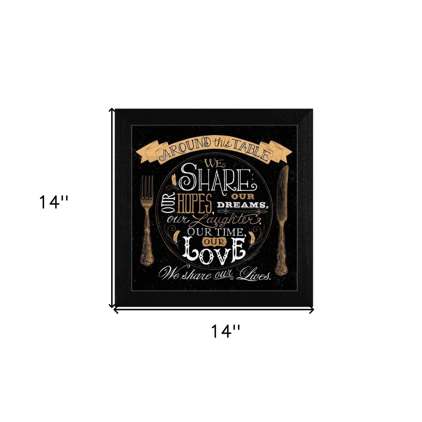 Around this Table Black Framed Print Wall Art - Homeroots - Flyclothing LLC