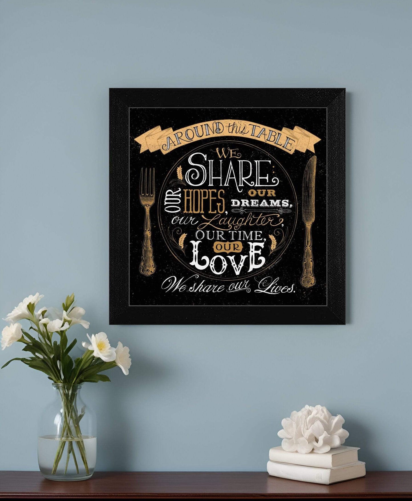Around this Table Black Framed Print Wall Art - Homeroots - Flyclothing LLC