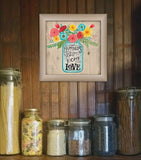 Home Filled with Love Brown Framed Print Wall Art - Homeroots
