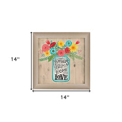 Home Filled with Love Brown Framed Print Wall Art - Homeroots