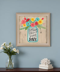 Home Filled with Love Brown Framed Print Wall Art - Homeroots