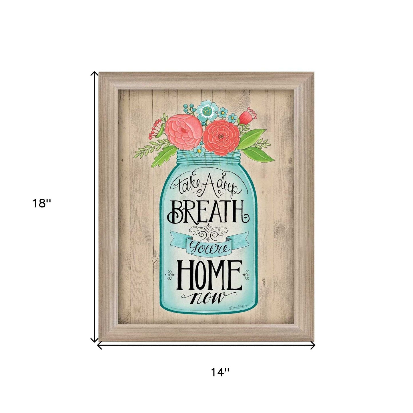 Youre Home Now Brown Framed Print Wall Art - Homeroots - Flyclothing LLC
