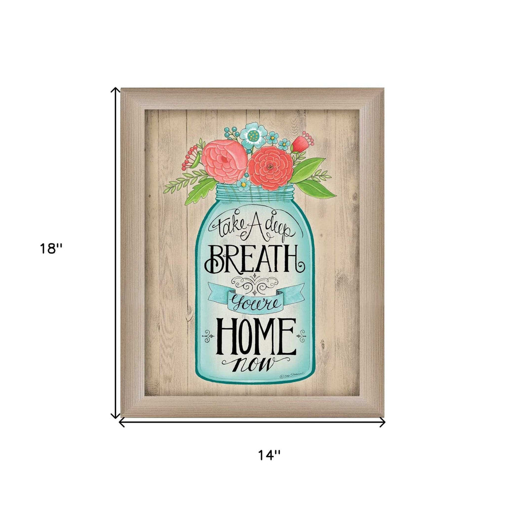 Youre Home Now Brown Framed Print Wall Art - Homeroots - Flyclothing LLC