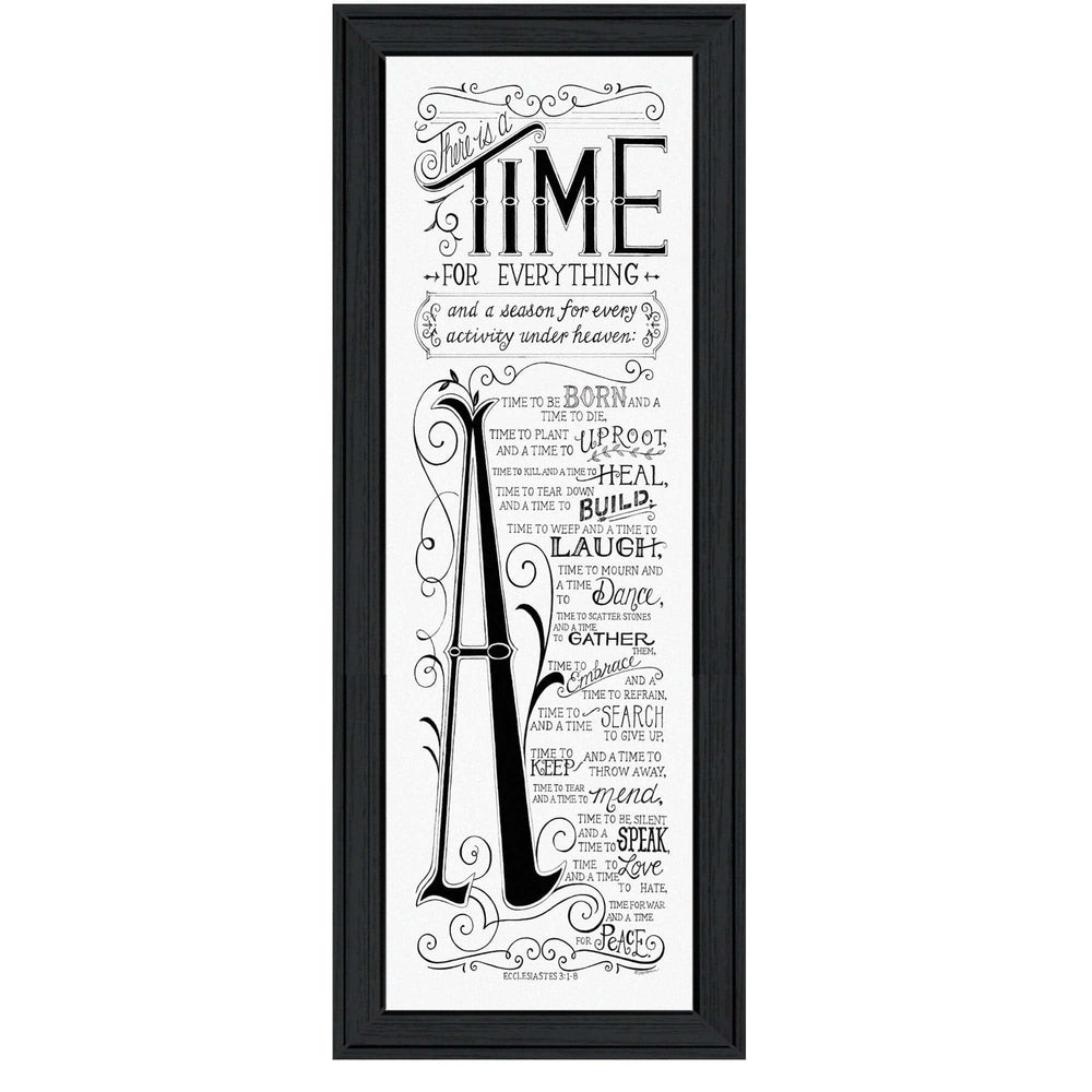 Time for Everything Black Framed Print Wall Art - Homeroots - Flyclothing LLC