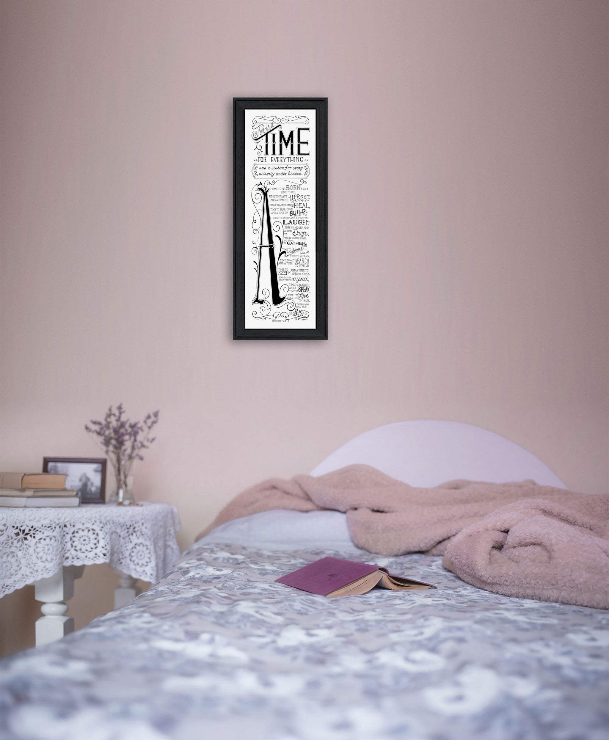Time for Everything Black Framed Print Wall Art - Homeroots - Flyclothing LLC